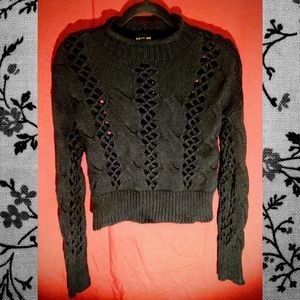 Express black mock-turtle sweater size S